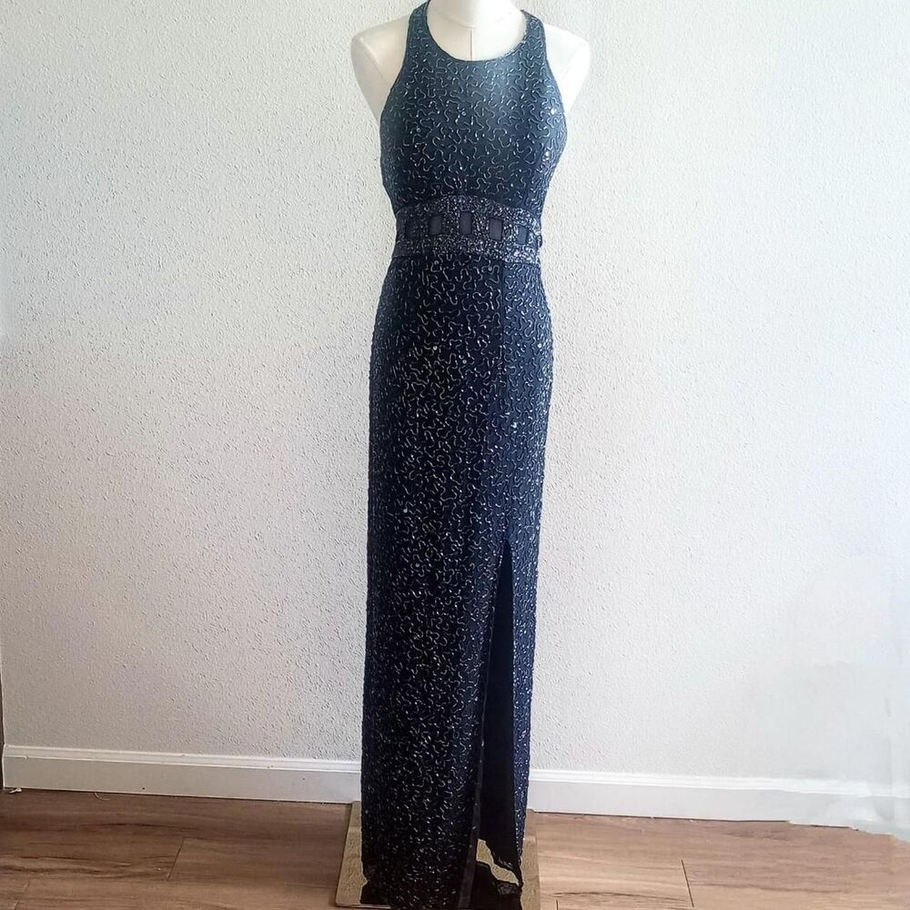 Y2K Silk Beaded Sequined Fairygoth Prom Dress